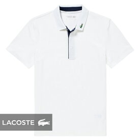 【あす楽対応】【日本正規品】 ラコステ リブニットカラークロックゴルフポロシャツ DH3982-99ホワイト (白/522)#LACOSTE#メンズアパレル#半袖#ゴルフシャツ
