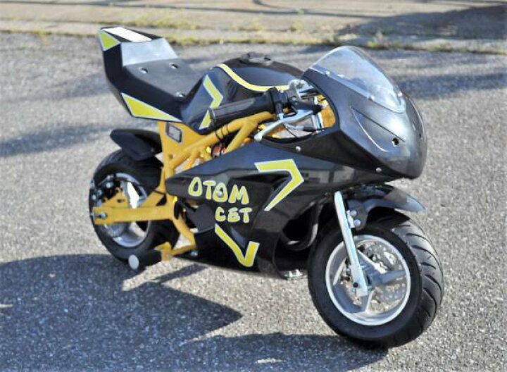 楽天市場 Newエンジン搭載 レーシングポケバイ ミニバイクhs608 黒黄色 バギートライクショップセブン