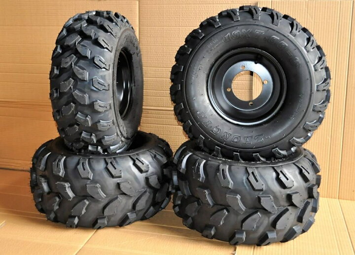 楽天市場】ATV バギー用 8インチチューブレスブロックタイヤ4本セットH  