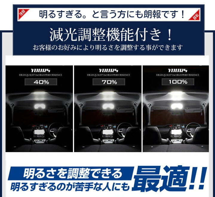 楽天市場 減光調整付き ランドクルーザー プラド 150系 専用設計 Led ルームランプ セット 150プラド 全グレード対応版 専用工具付 送料無料 2 Auto Shop ユアーズ