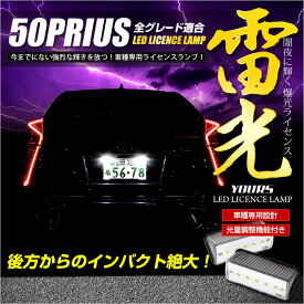 プリウス50 ナンバー灯 CREE LED 採用 ライセンスランプユニット 2個1セット【光量調整機能付き】【車検対応】【視認性抜群 】 ランプ 全グレード カスタム アクセサリー ドレスアップ [2]