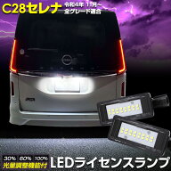 【本日20時から4時間限定25％OFF】C28 セレナ SERENA 専用 ナンバー灯 CREE LED 採用 ライセンスユニット…