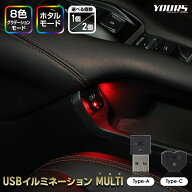 【本日10％OFF】【お買い物マラソン】USBイルミネーション MULTI type-A type-C 選べる個数［1個/2個］ L…