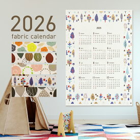 カレンダー 2026 壁掛け おしゃれ シンプル ファブリックカレンダー 北欧風 2026年 布 カレンダー 令和8年暦 2026年1月始まり 日曜日始まり かわいい 年間 ポスター A2サイズ インテリア 雑貨 小物 ファブリックポスター タペストリー ナチュラル 韓国風 インテリア ブルー