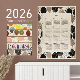 カレンダー 2026 壁掛け おしゃれ シンプル ファブリックカレンダー 北欧 花 2026年 布 カレンダー 令和8年暦 2026年1月始まり 日曜日始まり かわいい 年間 ポスター A2サイズ インテリア 雑貨 小物 ファブリックポスター タペストリー ナチュラル 韓国風 インテリア