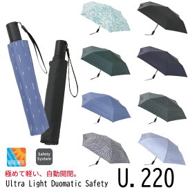 折りたたみ傘 クニルプス 超軽量 U.220 Ultra Light Duomatic Safety 自動開閉 セーフティー・システム knirps 晴雨兼用傘 傘 雨 雨具 ブランド 人気 定番 おすすめ ビジネス 大人 誕生日 プレゼント ギフト