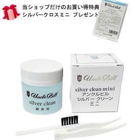 アンクルビル unclebill シルバークリーナー シルバー磨き アンクルビル シルバークリーンミニ 50ml アクセサリーケア用品 シルバー磨き液 アクセサリー メンテナンス品 ケア用品　 【ご購入特典 シルバークロスミニ プレゼント】