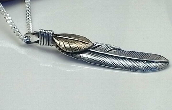 ヘッド のみ トップ12.5g フェザーネックレス メンズ シルバーネックレス メンズネックレス シルバー925 羽 ペンダント BIG 大きい ビッグヘッド トップ だけ 100点マーケット 存在感抜群 オニキスフェザー シルバー925ネックレス