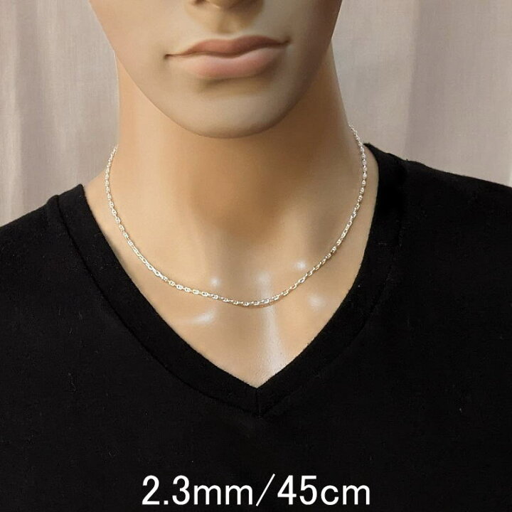 楽天市場】【幅2.3mm/3.0mm長さ40cm/45cm/50cm/55cm/60cm】 ネックレス 