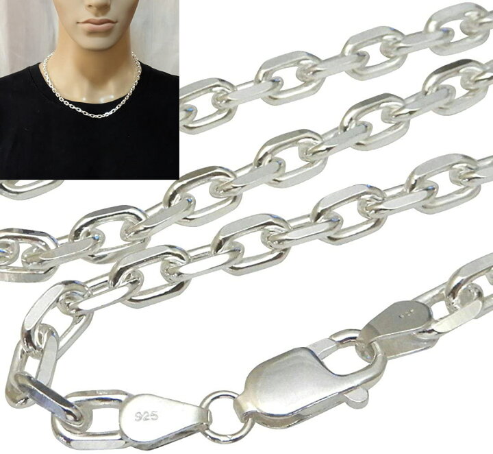 シルバー925 silver アンカーチェーン ネックレス アクセサリー 富め 