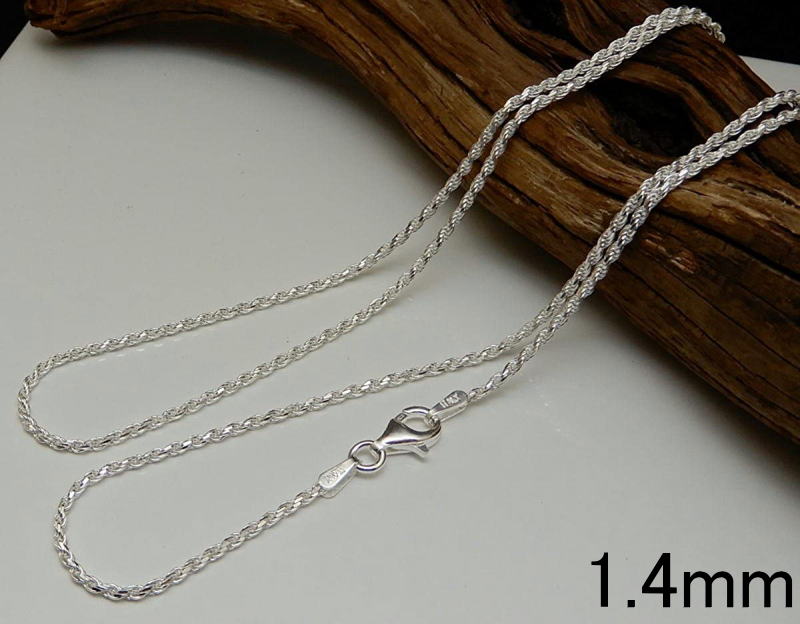 ハワイアンジュエリー ネックレス シルバー 3.3mm 55cm ロープ