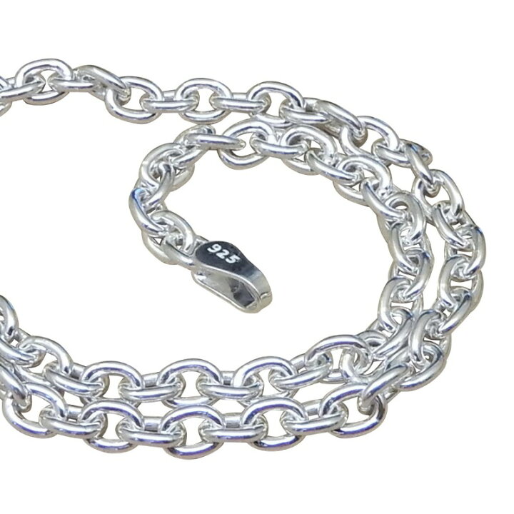 4.5mm 70cm 【】 あずきネックレス シルバーネックレス ? メンズ 