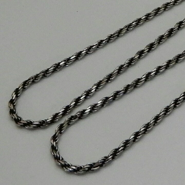 楽天市場 燻し加工 60cm 2 8mm チェーン ネックレス メンズ シルバー925 ロープチェーン シルバーネックレス メンズネックレス シルバーチェーン ロープネックレス レディース いぶし銀 兼用 太め 鎖 チェーン のみ １００点マーケット