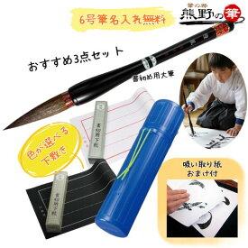書き初め セット 小学生 男の子 女の子 書初め おすすめ3点セット 書初め用筆(雅鳳6号)＋下敷(フェルト罫線入)+下敷ケース 無料名入れサービスあり 余分な墨を吸い取れる吸い取り紙のおまけ付
