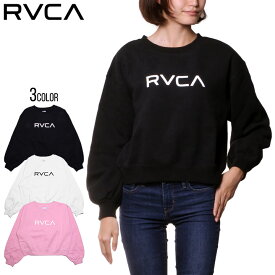 81%OFF │ スペシャル セール │ RVCA ルーカ トレーナ ショート丈 レディース サーフ ストリート ブランド PLENTY SLEEVE ARCHED BC044-045 ブラック ピンク ホワイト XS S M 2022 秋冬 新作 【evi】【sku】