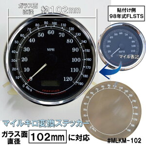 【当店オリジナル】ハーレー専用マイル→キロメートル変換ステッカー シール 全3サイズ