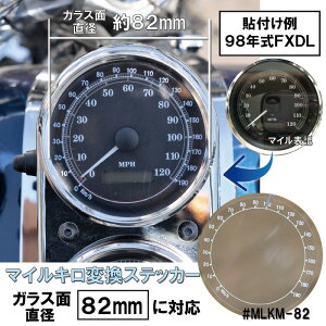 【当店オリジナル】ハーレー専用マイル→キロメートル変換ステッカー シール 全3サイズ