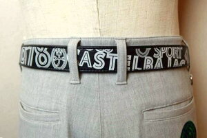 【セール20%OFF】 カステルバジャック CASTELBAJAC 【ホールレスベルト】【2024秋冬新作】【メンズベルト】【カステルバジャック服&バッグ】 ロゴプリントホールレスベルト ブラック