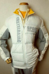 【セール35%OFF】 カステルバジャック CASTELBAJAC 【ダウンジャケット】【2024秋冬新作】【メンズウェア】【ゴルフ】【カステルバジャック服&バッグ】 切り替えライトダウンジャケット ホワ