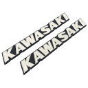 KAWASAKI カワサキ ゼファー750/1100用 立体 エンブレム 白色 2枚セット (トクトヨ)Tokutoyo