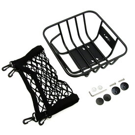 ホンダ対応 クロスカブ CC110 JA60 JA45用 フロントバスケット 荷台 バイクキャリア 荷物ネット付き セット 固定金具付き (トクトヨ)Tokutoyo