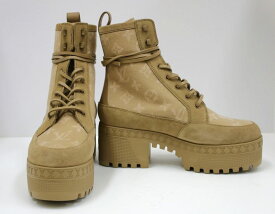 【質SHOPアデ川】LOUIS VUITTON ルイヴィトン ローリエート ライン アンクルブーツ 1AC7MC ショートブーツ ベージュ【中古】【USED】【送料無料】【質屋】【アデガワ】【北越谷】
