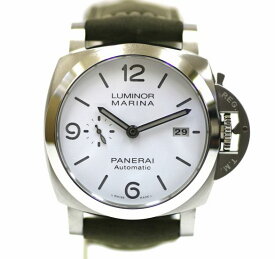 【質SHOPアデ川】PANERAI パネライ ルミノール マリーナ PAM01314 44mm メンズ 腕時計 自動巻き グリーン【中古】【USED】【送料無料】【質屋】【時計】【白文字盤】【アデガワ】【北越谷】