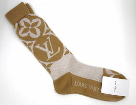 【質SHOPアデ川】LOUIS VUITTON ルイヴィトン フライト・モード ソックス LV メダリオン M7270M 靴下 カシミア Mサイズ ブラウン【中古】【USED】【送料無料】【質屋】【アデガワ】【北越谷】
