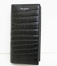 【質SHOPアデ川】SAINT LAURENT サンローラン 396308 DZEDE 1000 二つ折り 長財布 ブラック【中古】【USED】【送料無料】【質屋】【財布】【黒】【アデガワ】【北越谷】