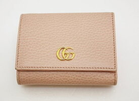 【質SHOPアデ川】GUCCI グッチ プチマーモント 三つ折り財布 レザー 474746 CAO0G 5909 Wホック ウォレット【中古】【USED】【送料無料】【質屋】【財布】【ピンク】【コンパクト】【アデガワ】【北越谷】