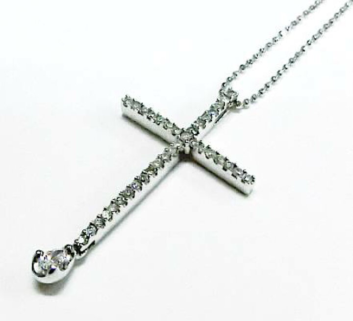楽天市場】【菊地質店】【中古】K18WG ダイヤモンド0.40ct クロス 