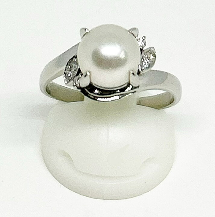 楽天市場】【菊地質店】【中古】Pt900 真珠 約8.3mm ダイヤモンド0.07 
