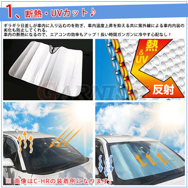 楽天市場 大特価セール 大人気 トヨタ ノア ヴォクシー エスクワイア 80系 前期 後期 カー サンシェード フロントガラス用 強力 断熱 遮光 夏 日除け Uvカット 日焼け 対策 吸盤不要 折畳み 簡単収納 便利 車中泊 アウトドア カスタム パーツ 3418 Sevenseas