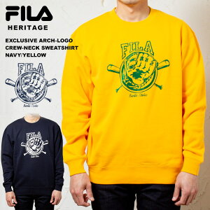 �t�B�� FILA Heritage [����A�C�e��] �A�[�`���S �t���b�L�[�v�����g ���уp�C�� �X�E�F�b�g �g���[�i�[ / [EXCLUSIVE] CREW NECK SWEATSHIRT FILA HERITAGE (FS3102) �X�g���[�g �x�[�X�{�[�� �A�[�`���S �A���J