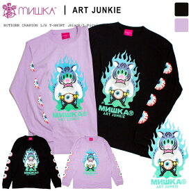 【スーパーSALE 10%OFF】['23春夏新作]MISHKA x ART JUNKIE USライン ミシカ x アートジャンキー 限定コラボ "BUTIGER CHAMPION" 長袖Tシャツ ロンT / 黒 紫 / MISHKA x ART JUNKIE BUTIGER CHAMPION L/S TEE (BLACK/L.PURPLE/MFB-3LT)