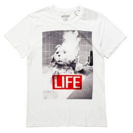 ノーコメントパリ Tシャツ メンズ BIOコットン テッド ライフ フロントプリント半袖Tシャツ / NO COMMENT Paris TED LIFE フランス製/正規代理店商品 ブラック ホワイト メンズ レディース S M L