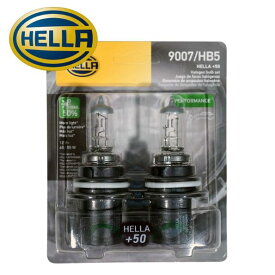 HELLA +50 パフォーマンス ハロゲンバルブ HB5/9007 65/55W 12V 2個セット （ハマーH2、ナビゲーター、エクスプローラー 他）