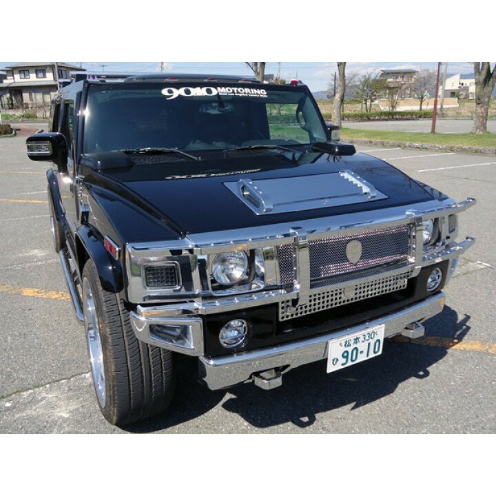 楽天市場】【CODE9】 HUMMER/ハマー H2 ビレット クローム ボンネット  