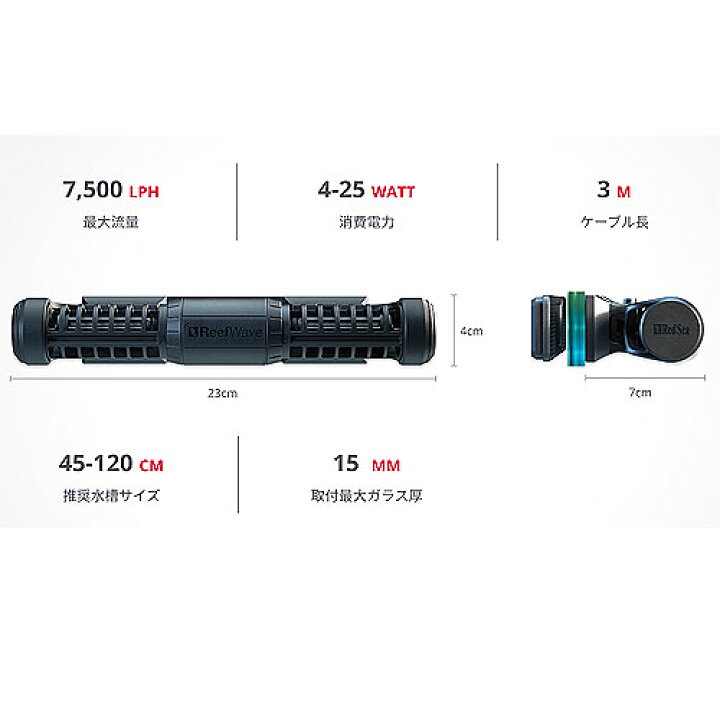 【楽天市場】【エントリーでPt5倍】レッドシー ReefWave リーフウェーブ 25 7500L/h ウェーブコントローラー付き水流ポンプ サンゴ 海水魚: アクアアベニュー