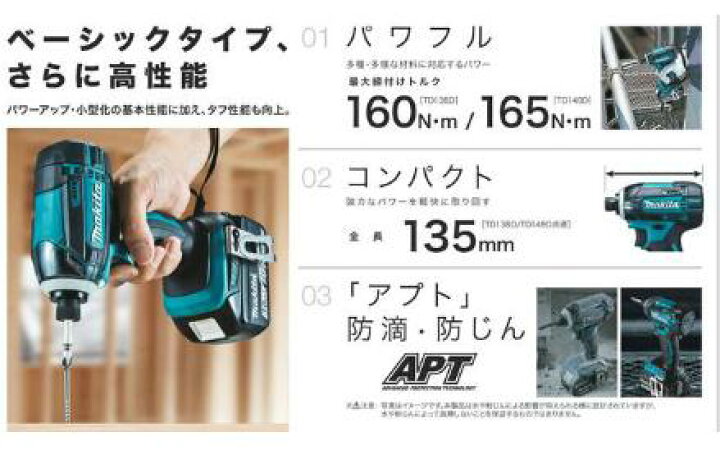 楽天市場】【インボイス対応】[税込新品]マキタ18V充電式インパクト 