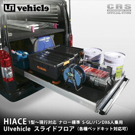 ■ユーアイビークル（Uivehicle）スライドフロア ■ハイエース 1型〜8型対応ナロー(標準ボディ)S-GL/バンDX6人乗用■各種ベッドキット対応可■個人宅配送不可（西濃運輸支店止め商品）