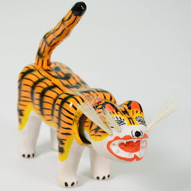 三宅人形店 張子の虎 5号 全長19cm 【張り子の虎】【張子虎】【首振り虎】【五月人形】【寅年】【干支 置物】【正月飾り】【開運】