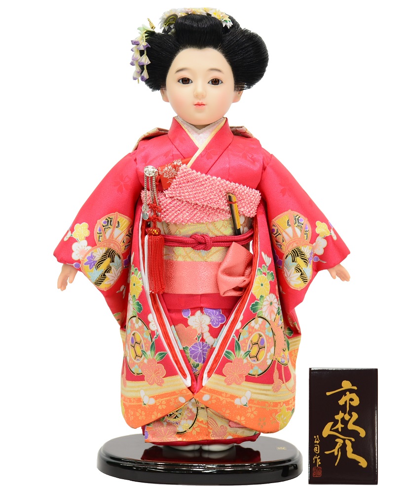 市松人形 割り引き 正規逆輸入品 愛ちゃん 10号 日本髪 高さ約45cm 金彩友禅