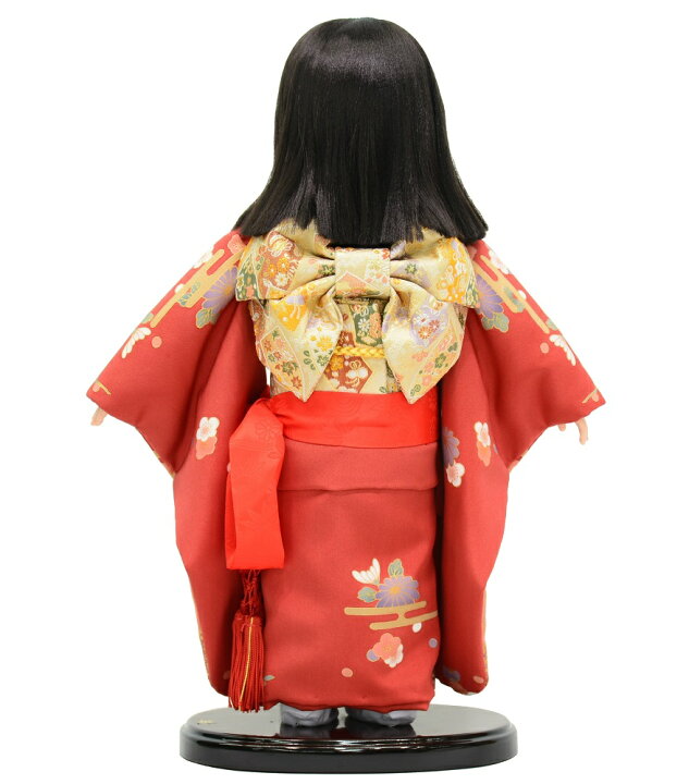 楽天市場】市松人形 愛ちゃん 10号 極上 正絹仕立 金彩京友禅 おかっぱ  