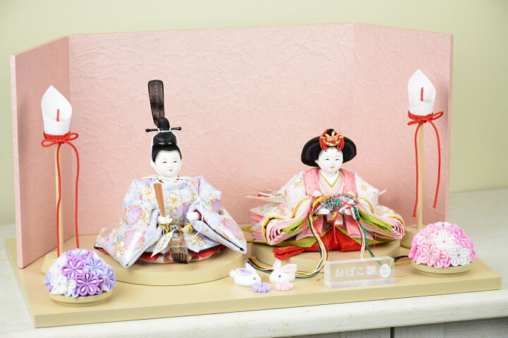 楽天市場】雛人形 小出松寿 限定製作品 三寸 おぼこ京刺繍 雪輪に桜 