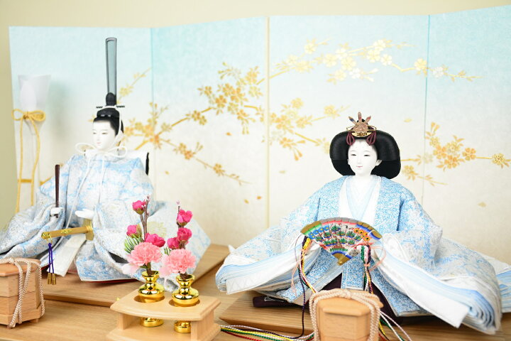 楽天市場】雛人形 左京 田村芙紗彦 限定製作品 親王飾り 京十番 縹菊華 