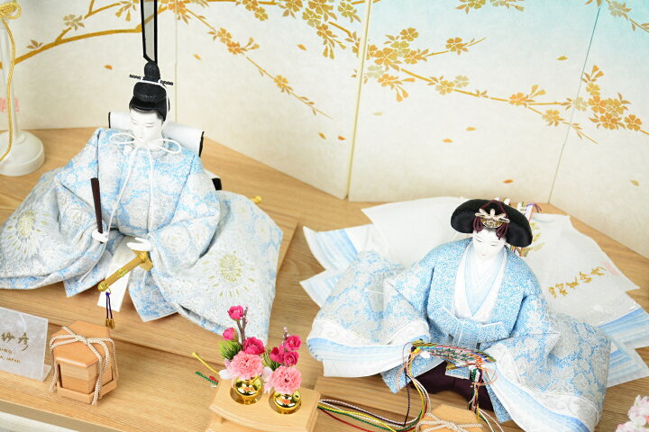楽天市場】雛人形 左京 田村芙紗彦 限定製作品 親王飾り 京十番 縹菊華 