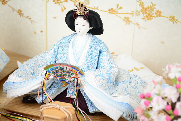 楽天市場】雛人形 左京 田村芙紗彦 限定製作品 親王飾り 京十番 縹菊華 