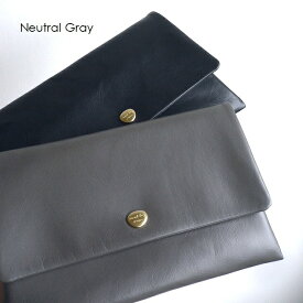 ノベルティ＆レザークリームプレゼント Neutral Gray ニュートラルグレイ ARUKAN アルカン ミドル 長財布 馬革 NP135 ハスキー 1014-681（旧1012-718） ピンク/グリーン/グレー/ブラック