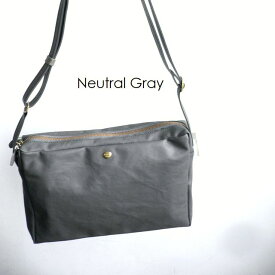 Neutral Gray ニュートラルグレイ ARUKAN アルカン バッグ PVC コットン キャンバス ショルダーバッグ ポシェット M NH434 ジェーン2 4813-619（旧4811-630） グレー/ブラック